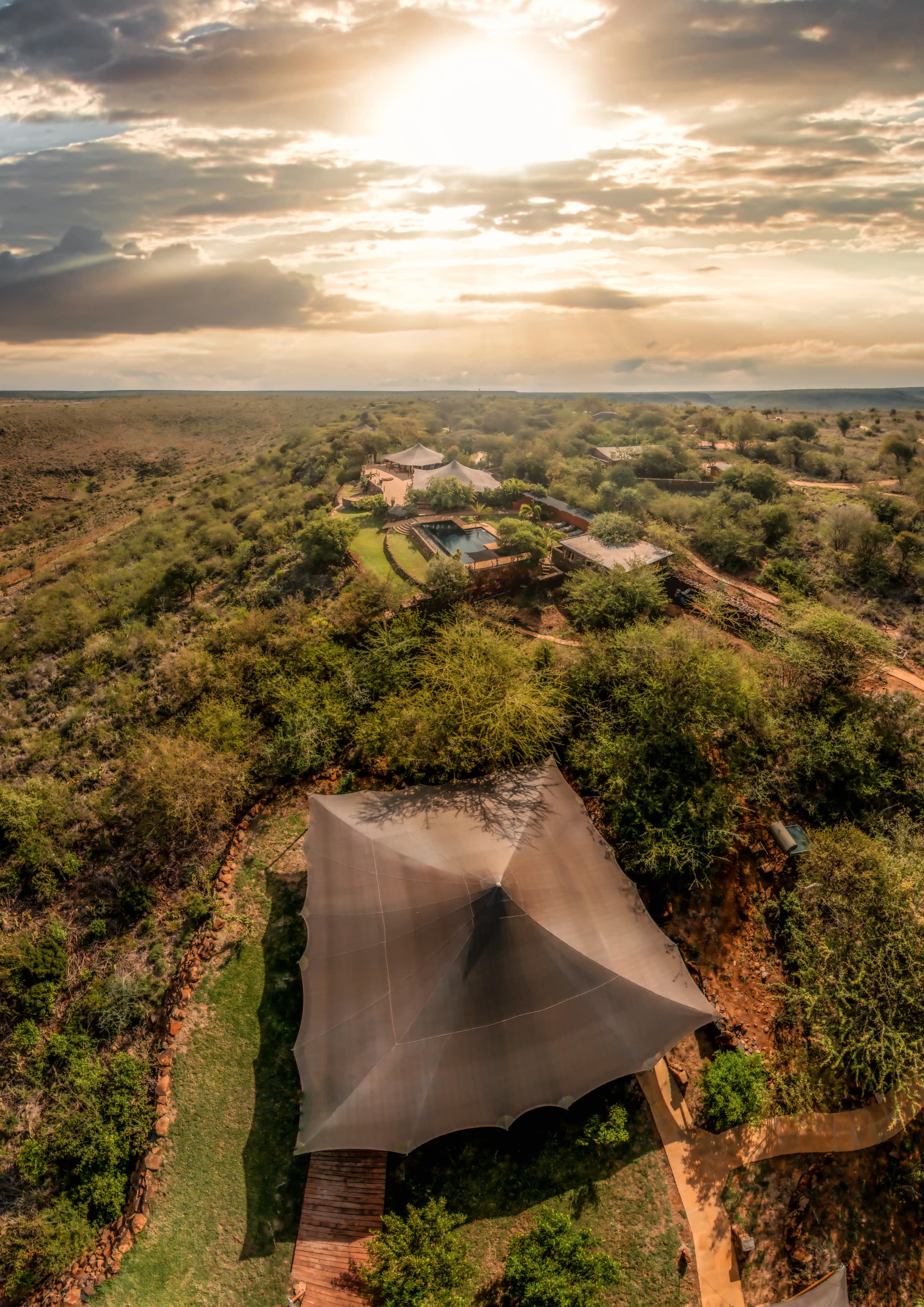 Loisaba Tented Camp LTCSunsetMainArea_Ad-1.webp